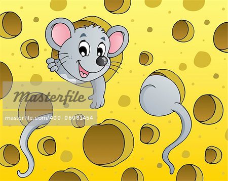 Mouse theme image 1 - vector illustration.