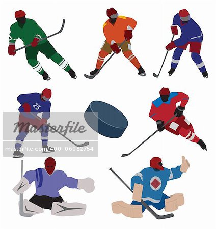 Ice hockey set. Vector for you design