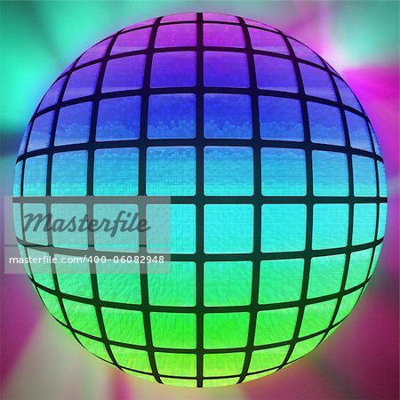 Colorful lighted ball
