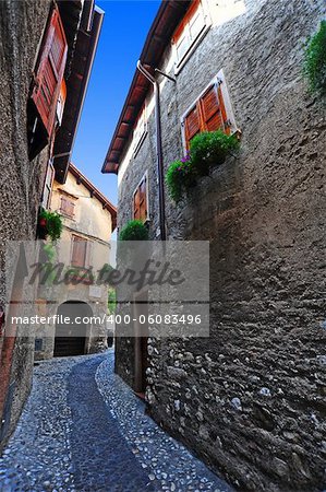 Narrow Alley With Old Buildings In The Chianti Region