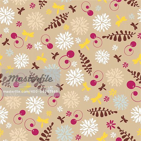 abstract cute spring seamless background vector illustration