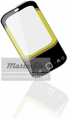 modern smart phone for mobile communication - vector illustration