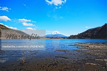 Very Beautiful Mount Fuji at Fuji City in Japan hdr