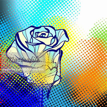 abstract floral background with rose, this illustration may be useful as designer work