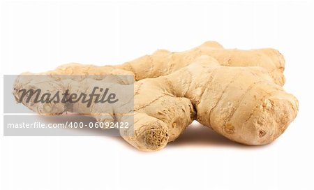 Ginger root isolated on white background