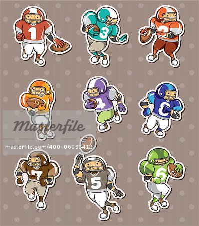 football player stickers