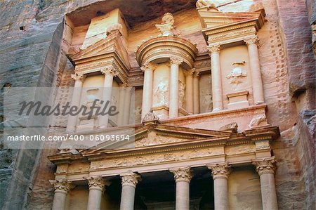Scenery of the famous ancient site of Petra in Jordan