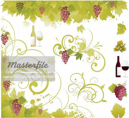 Wine decorative elements