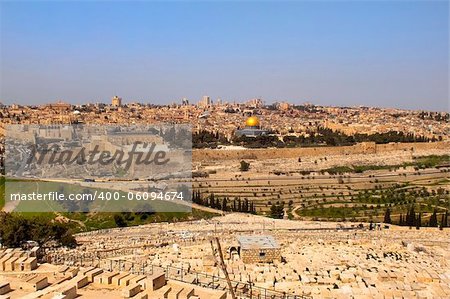 the old Jewish cemetery on the Mount of Olives.Jerusalem, Israel