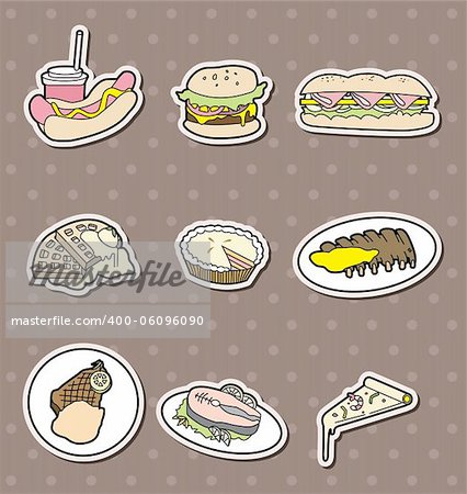 fast food stickers