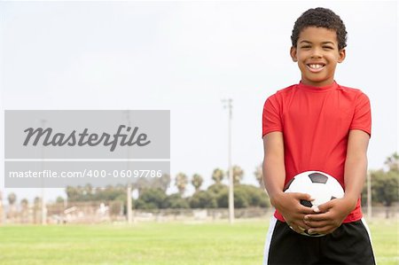 Young Boy In Football Team