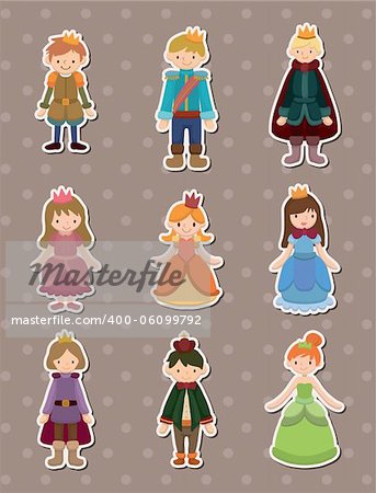 cartoon Prince and Princess  stickers