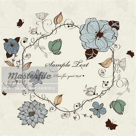 Vector floral frame