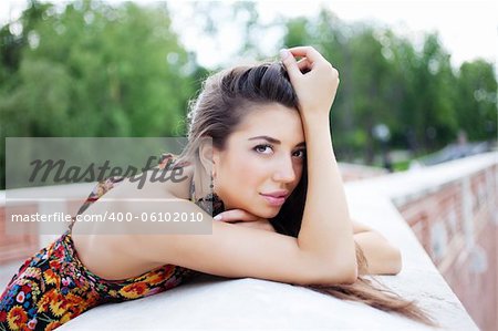 Portrait of beautiful girl at outdoor