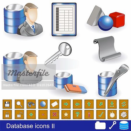 A collection of different database icons - part 2