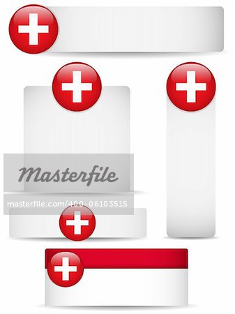 Vector - Switzerland Country Set of Banners