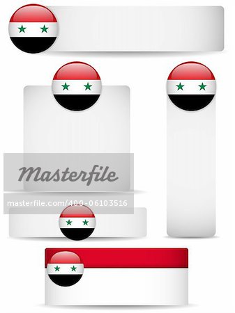 Vector - Syria Country Set of Banners