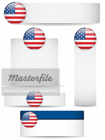 Vector - United States Country Set of Banners