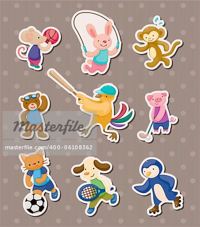 animal sport stickers