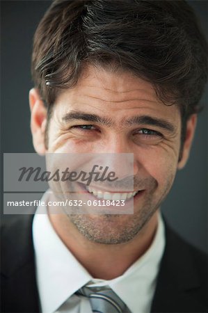 Man smiling happily, portrait