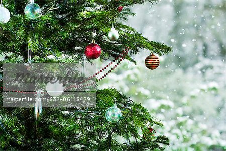 Arbre de Noël, gros plan Arbre de Noël, gros plan