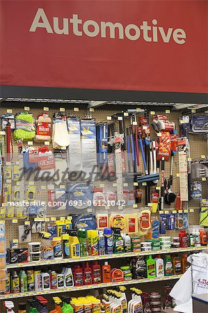 Interior view of a hardware store