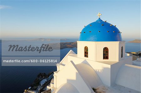 Église, Imerovigli, Santorin île, îles Cyclades, îles grecques, Grèce