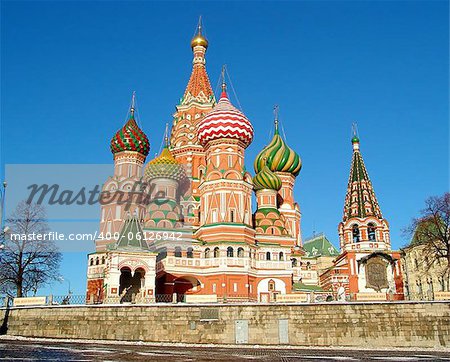 A view of the St. Basil's Cathedral, Russia, Moscow