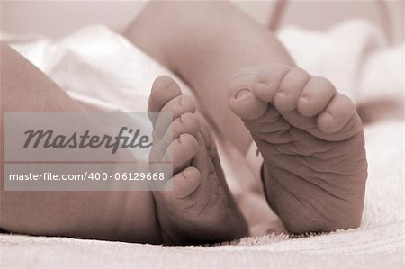 New born baby's two feet