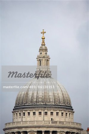 St pauls dome, viewed from the south bank, London, uk