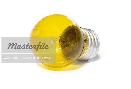 Yellow Bulb on white background.