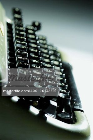 closeup of old typewriter