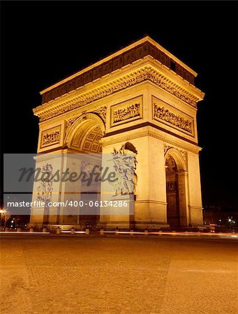 Arc de triomphe, and place de l'étoile, triomph arch, paris