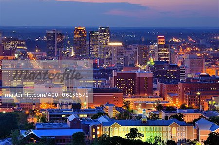 Skyline of downtown Birmingham, Alabama, USA.