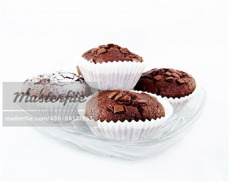 Fresh baked chocolate muffins