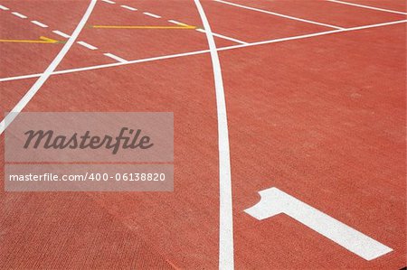 race track on stadium with number one