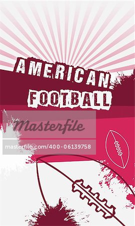 Grunge american football background with space (poster, web, leaflet, magazine)