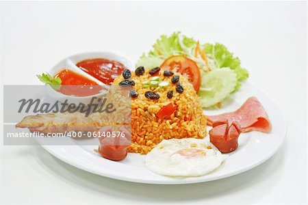 american rice fried thai food