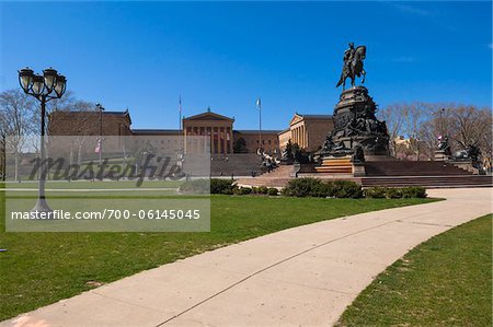 Statue de Washington à Eakins Oval, Philadelphie, Pennsylvanie, Etats-Unis