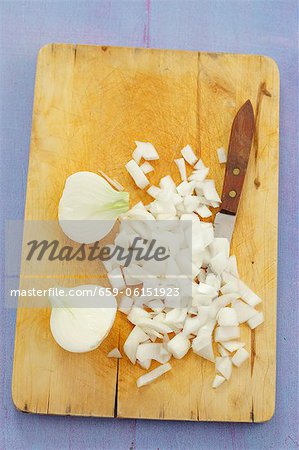Onions, halved and chopped