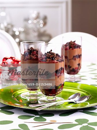 Chocolate berry trifle