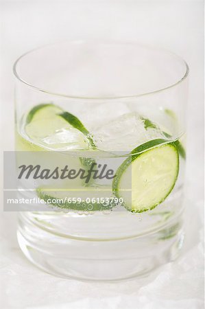 Gin and tonic with cucumber