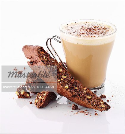 Biscotti au chocolat et café