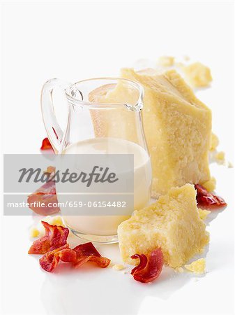 Cream, Parmesan and bacon Cream, Parmesan and bacon