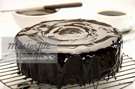 Iced chocolate cake