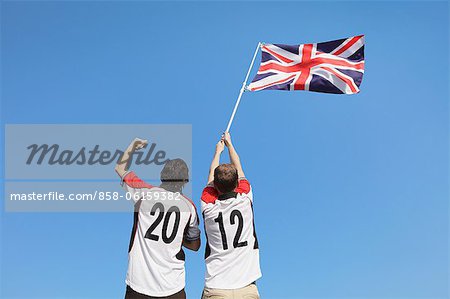 Sportsmen With British Flag