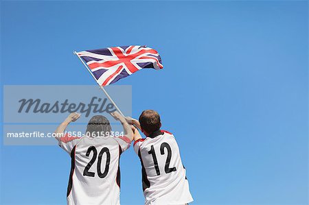 Sportifs avec drapeau britannique