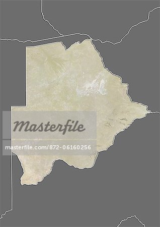 Plan-relief de Botswana (avec bordure et masque). Cette image a été compilée à partir de données acquises par les satellites landsat 5 & 7 combinées avec les données d'élévation. Plan-relief de Botswana (avec bordure et masque). Cette image a été compilée à partir de données acquises par les satellites landsat 5 & 7 combinées avec les données d'élévation.