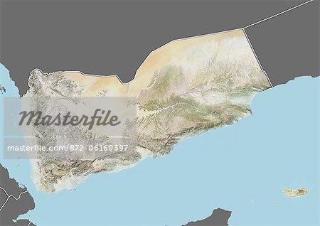Relief map of Yemen (with border and mask). This image was compiled from data acquired by landsat 5 & 7 satellites combined with elevation data. Relief map of Yemen (with border and mask). This image was compiled from data acquired by landsat 5 & 7 satellites combined with elevation data.