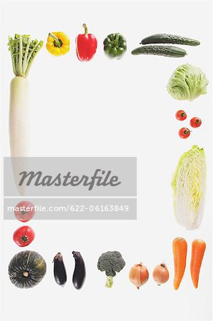 Square Design Of Various Vegetables